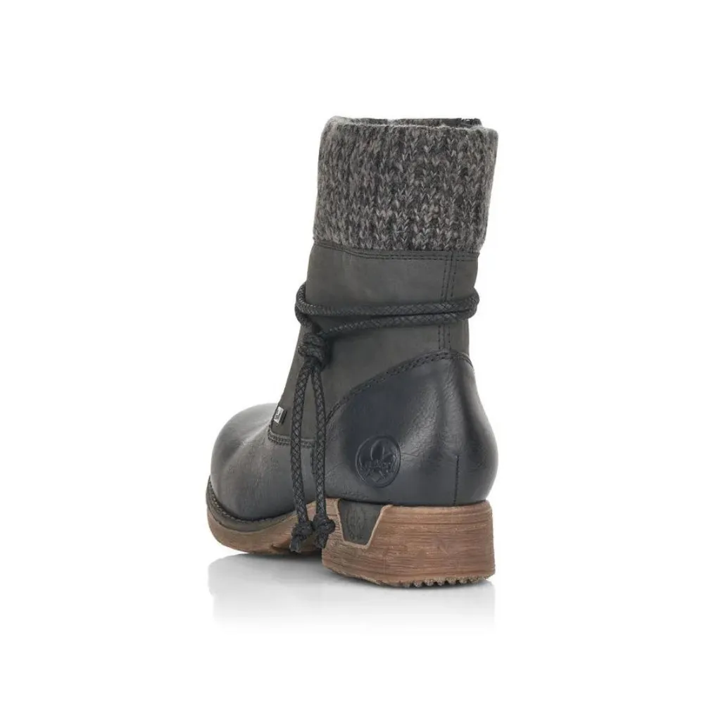 Rieker 79688 Fee Black Tex Boot (Womens)