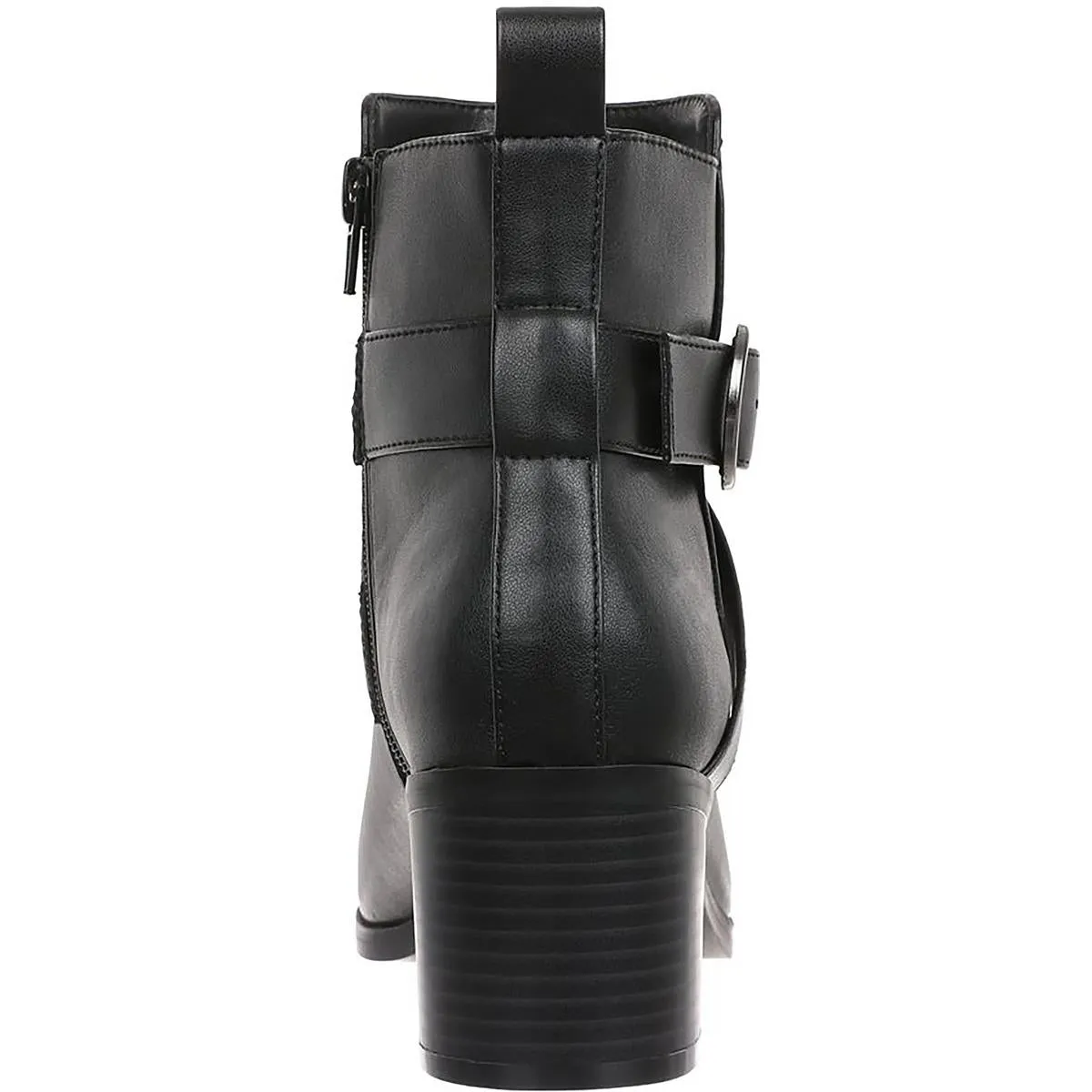 Rosaliee Womens Faux Leather Block Heel Booties