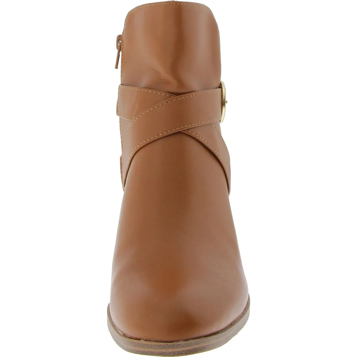 Rosaliee Womens Faux Leather Block Heel Booties
