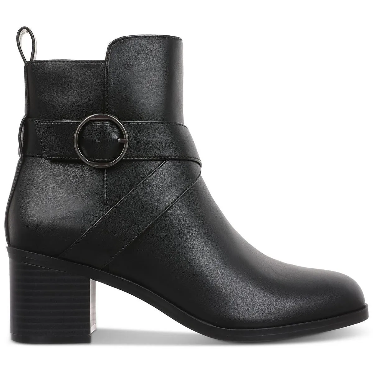 Rosaliee Womens Faux Leather Block Heel Booties