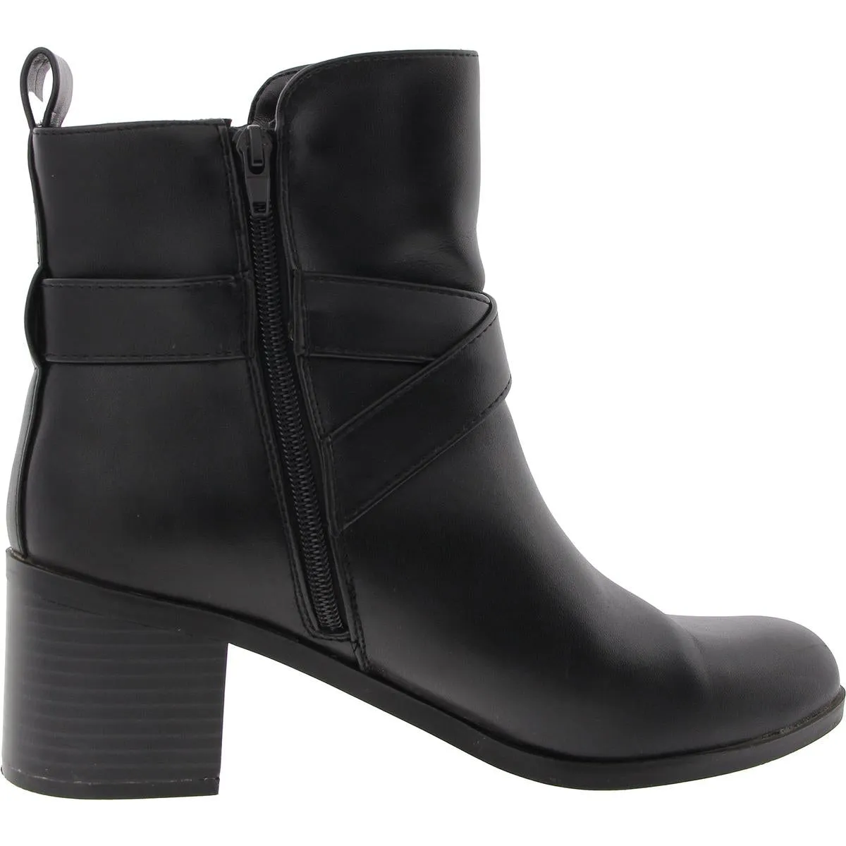 ROSALIEEP. Womens Buckle Manmade Booties