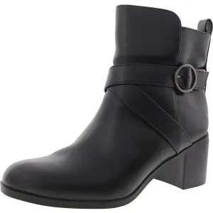 ROSALIEEP. Womens Buckle Manmade Booties