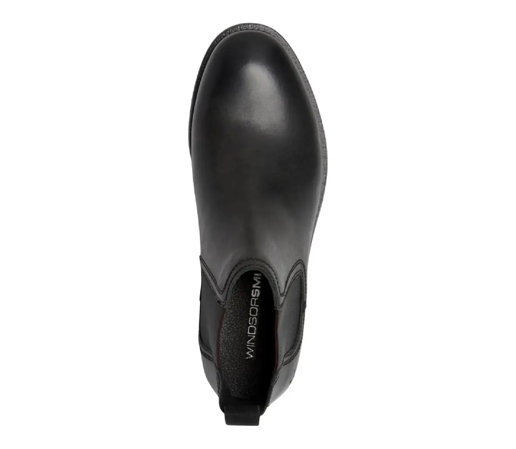 Sergio - Men's Black Slip On Leather Chelsea Boots