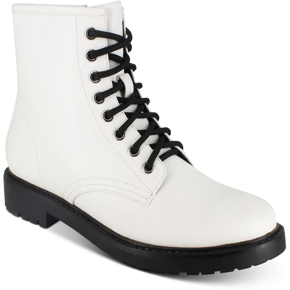 Shelby Womens Faux Leather Lace Up Booties