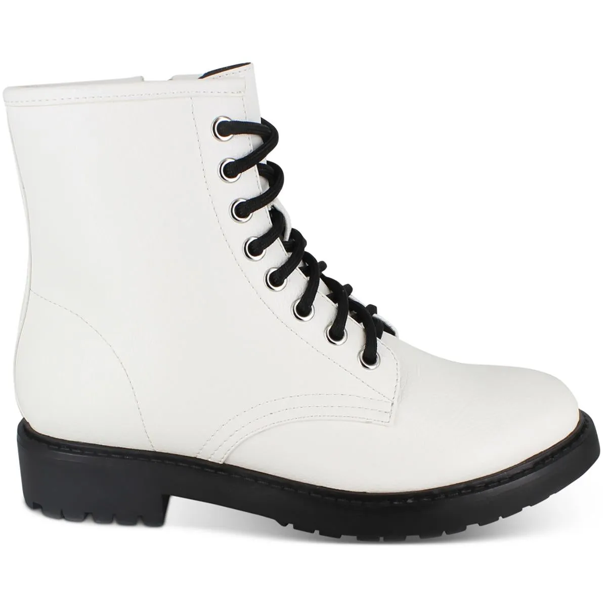 Shelby Womens Faux Leather Lace Up Booties