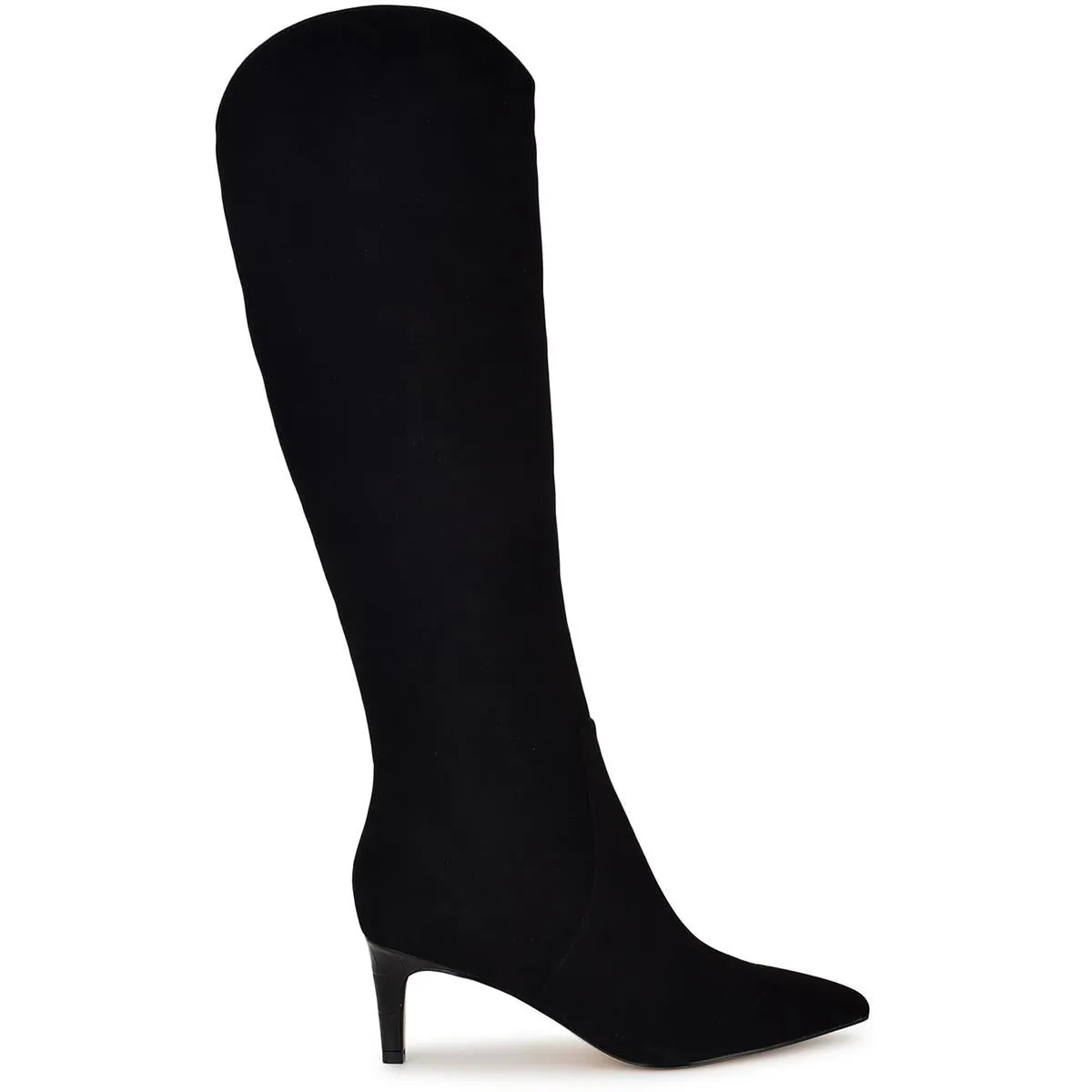 SIRENA Womens Zipper Leather Knee-High Boots