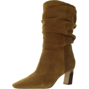 Skylar Womens Slouchy Leather Mid-Calf Boots