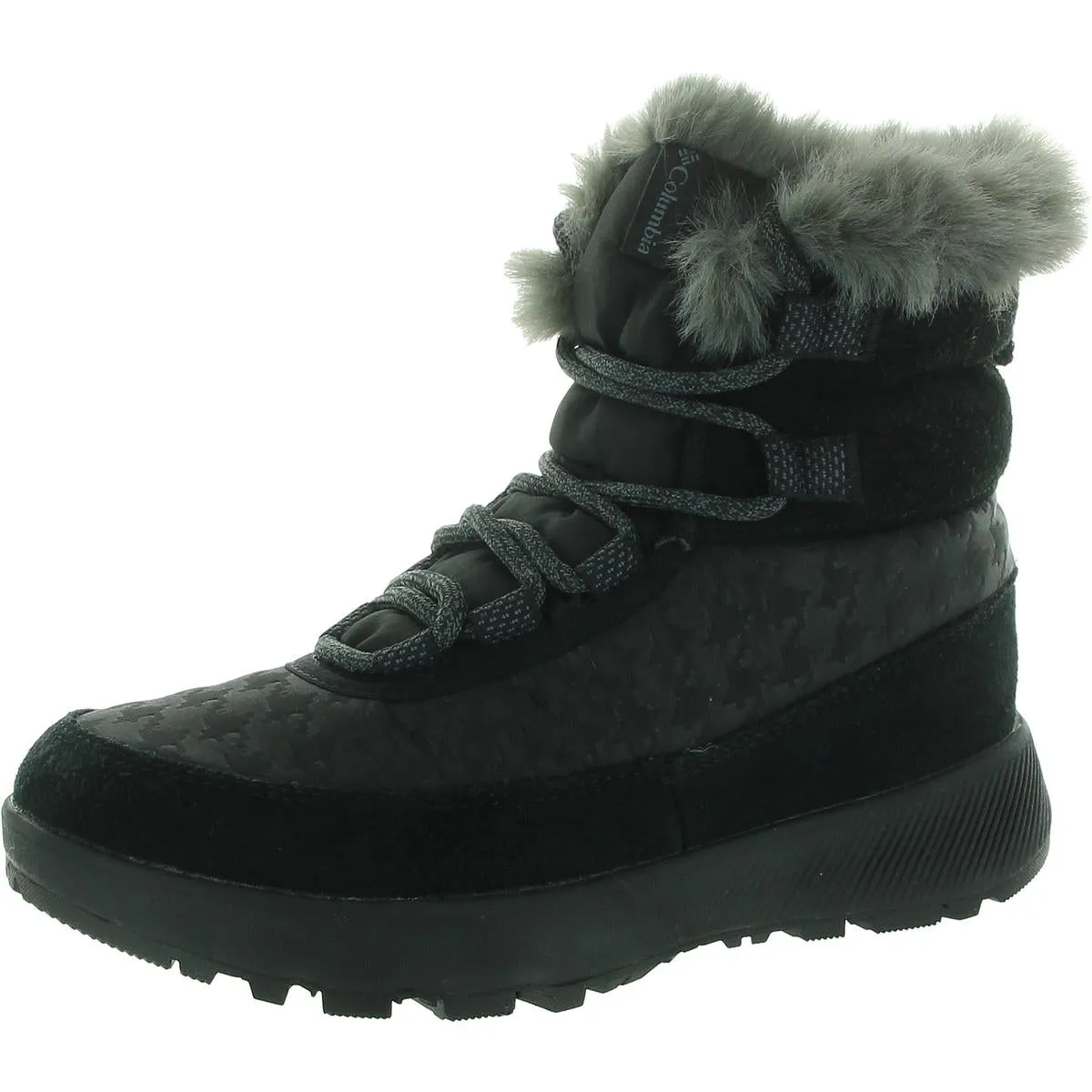 Slopeside Peak Luxe Womens Mixed Media Suede Winter & Snow Boots