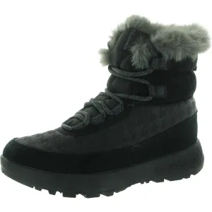 Slopeside Peak Luxe Womens Mixed Media Suede Winter & Snow Boots