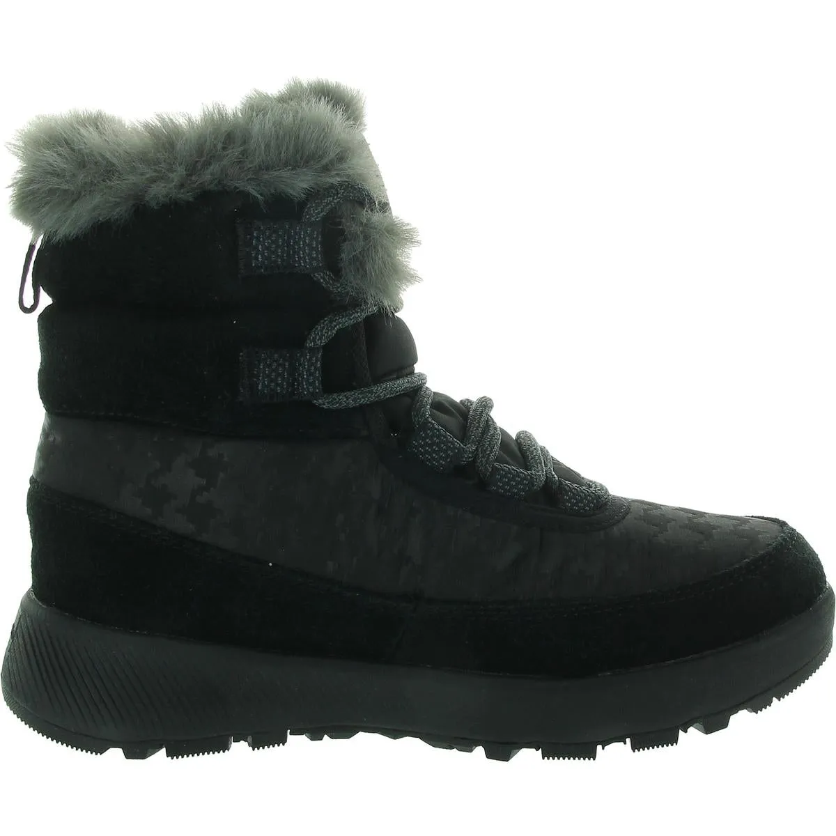 Slopeside Peak Luxe Womens Mixed Media Suede Winter & Snow Boots