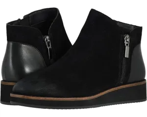 SoftWalk Wesley Boot Men's US 7.5 Black Leather Side Zipper Ankle Booties FZP226 (Black,7.5)