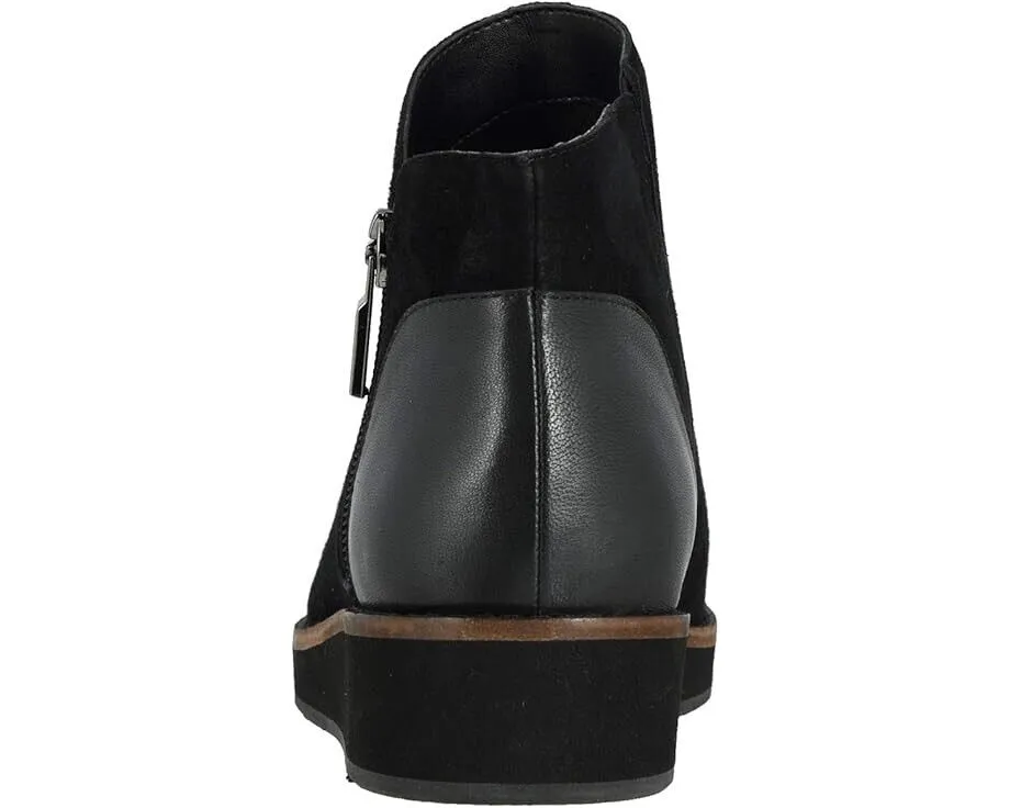 SoftWalk Wesley Boot Men's US 7.5 Black Leather Side Zipper Ankle Booties FZP226 (Black,7.5)
