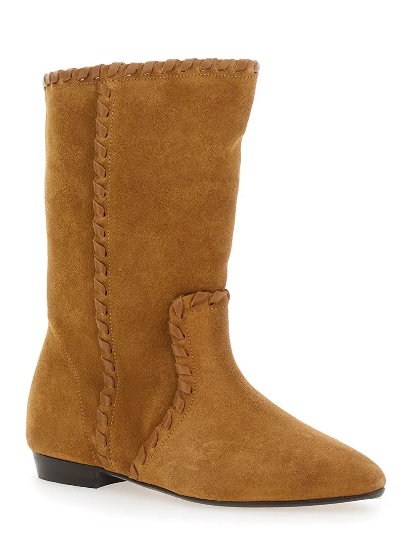 Staeni-Gd Brown Suede Ankle Boots