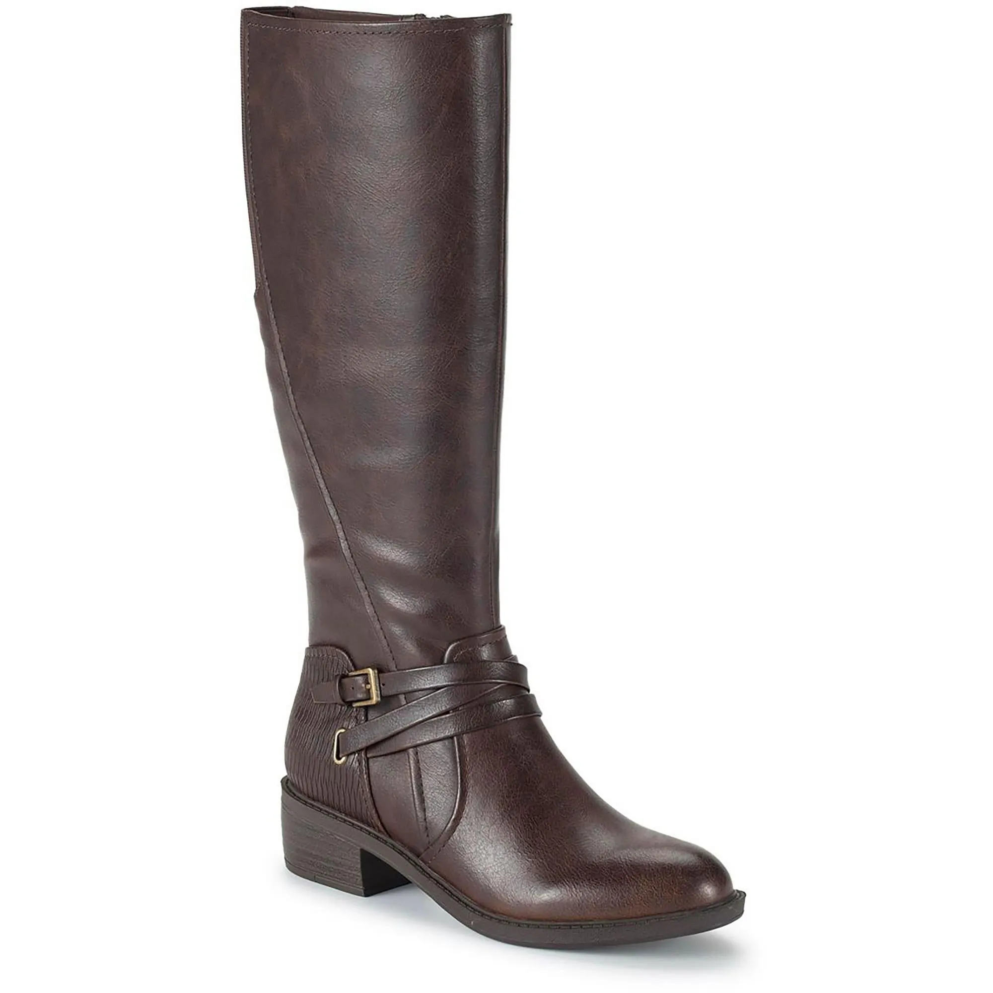 Stratford Womens Faux Leather Mid-Calf Boots