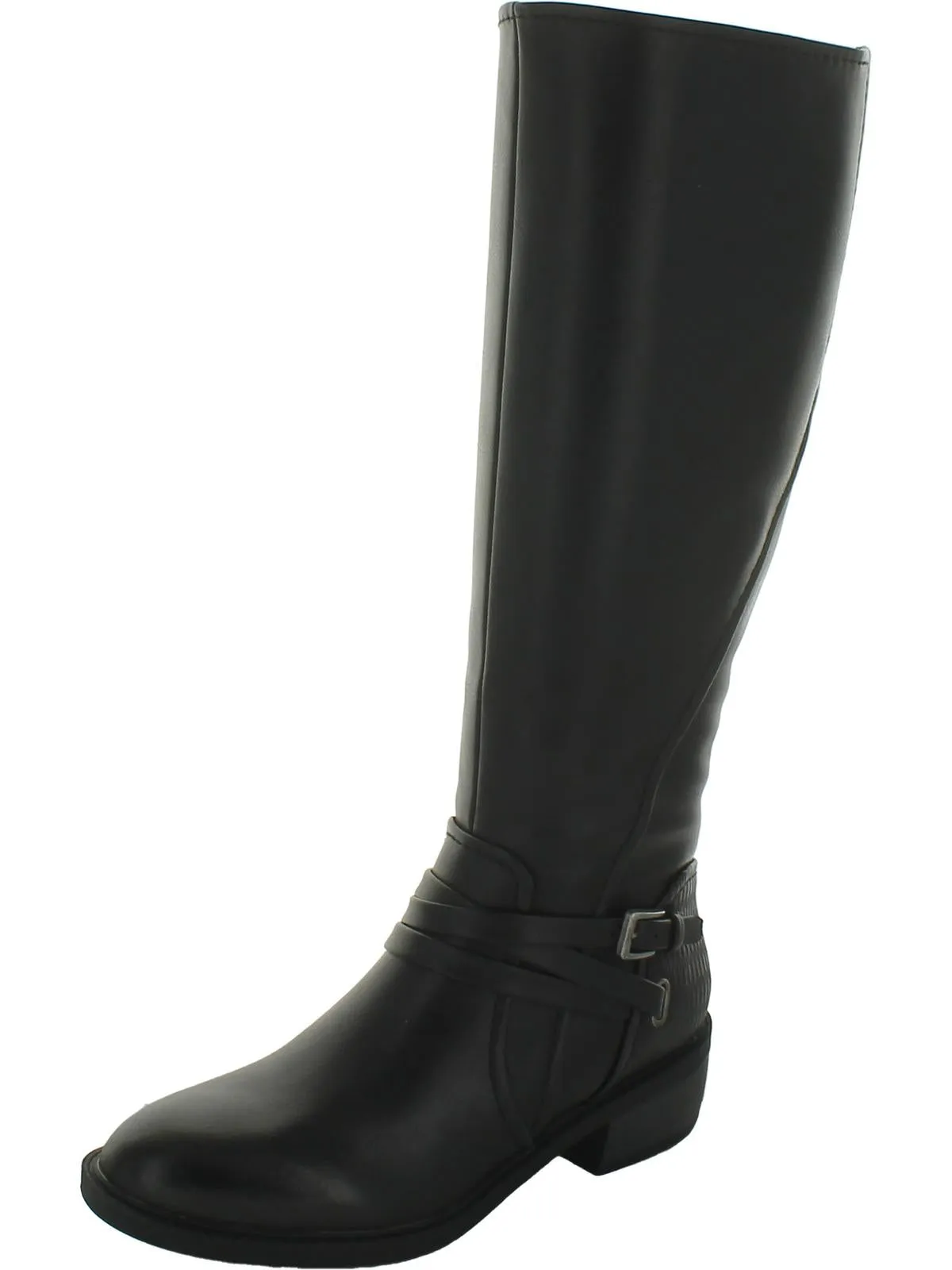 Stratford Womens Faux Leather Mid-Calf Boots