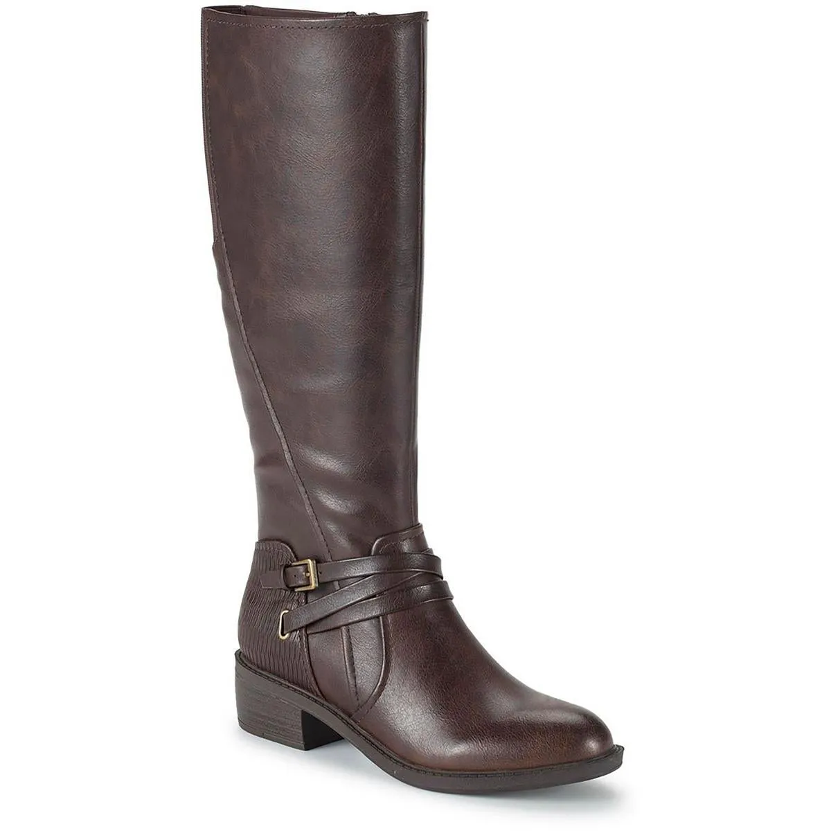 Stratford Womens Faux Leather Mid-Calf Boots