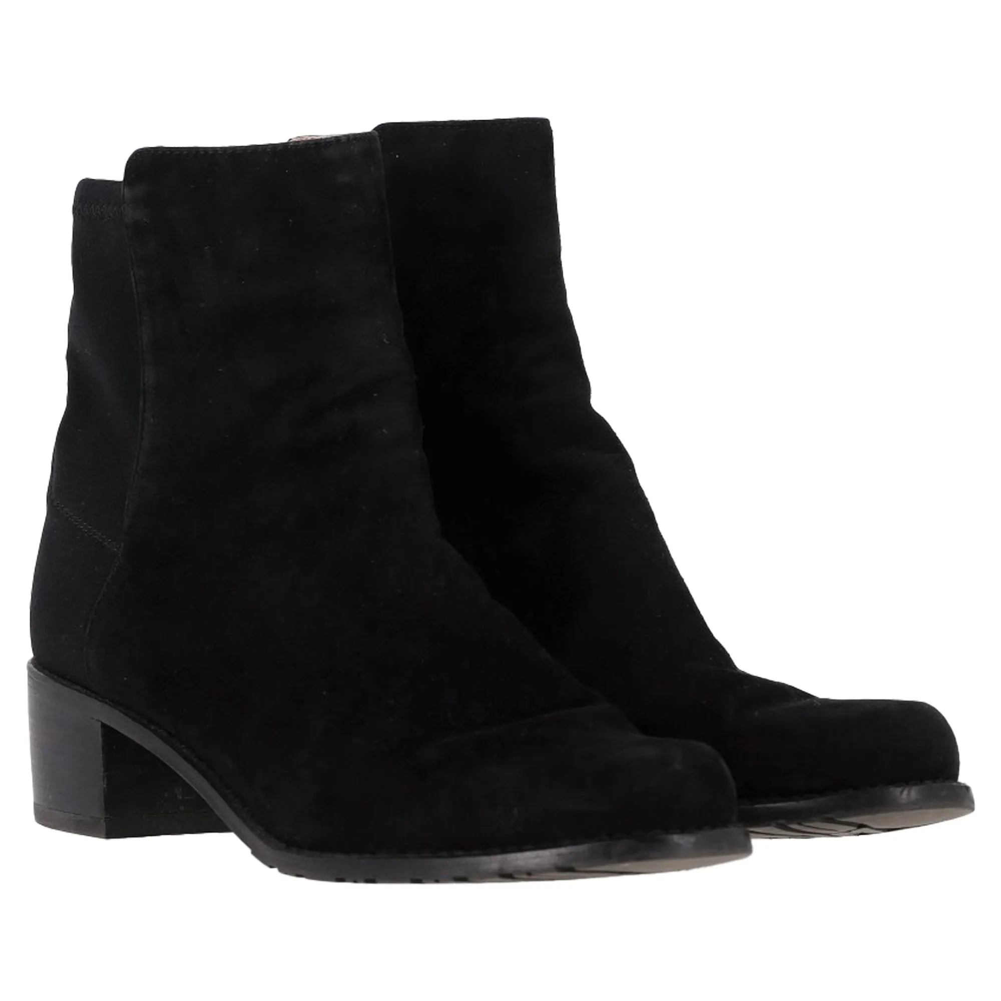 Stuart Weitzman Ankle Boots in Black Suede