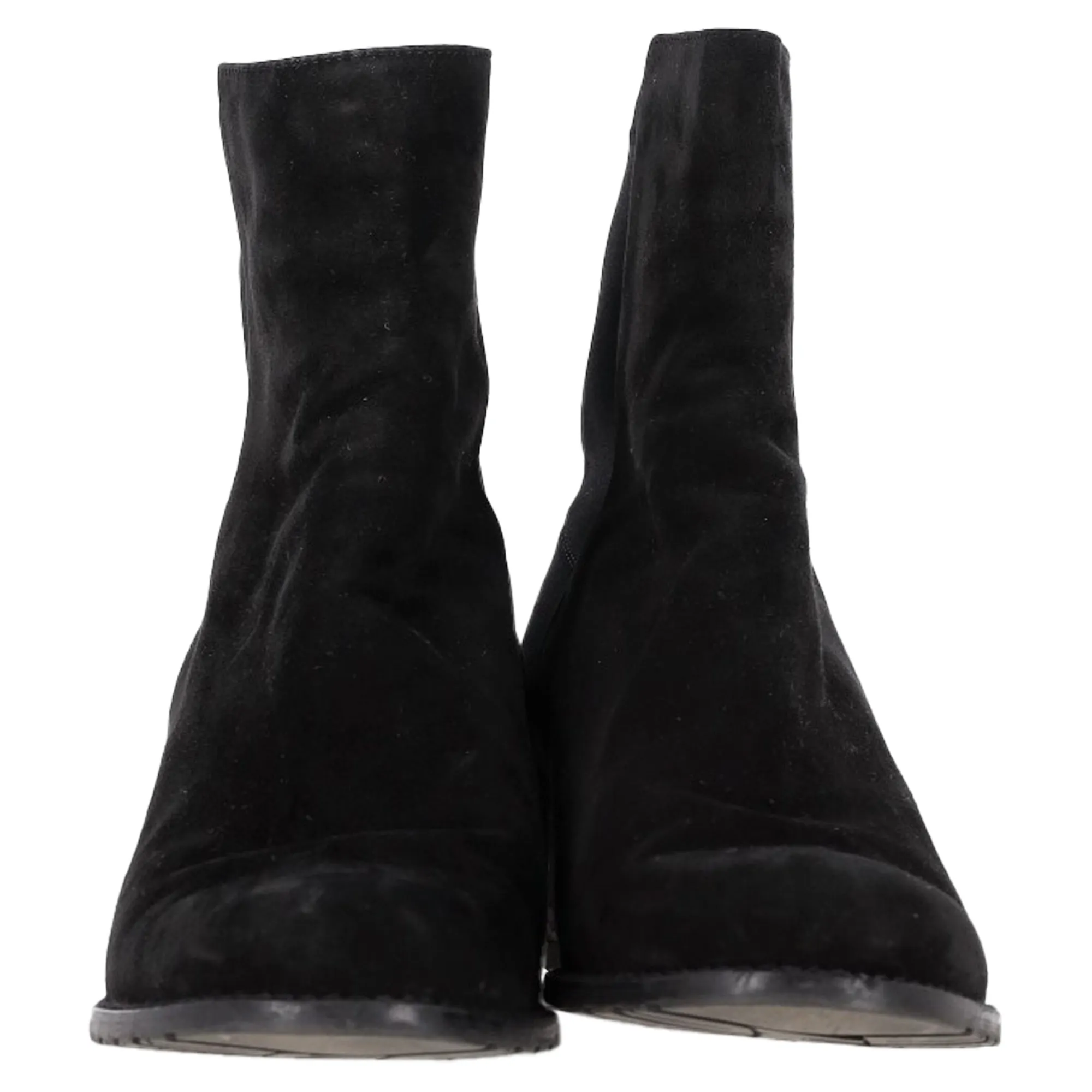 Stuart Weitzman Ankle Boots in Black Suede