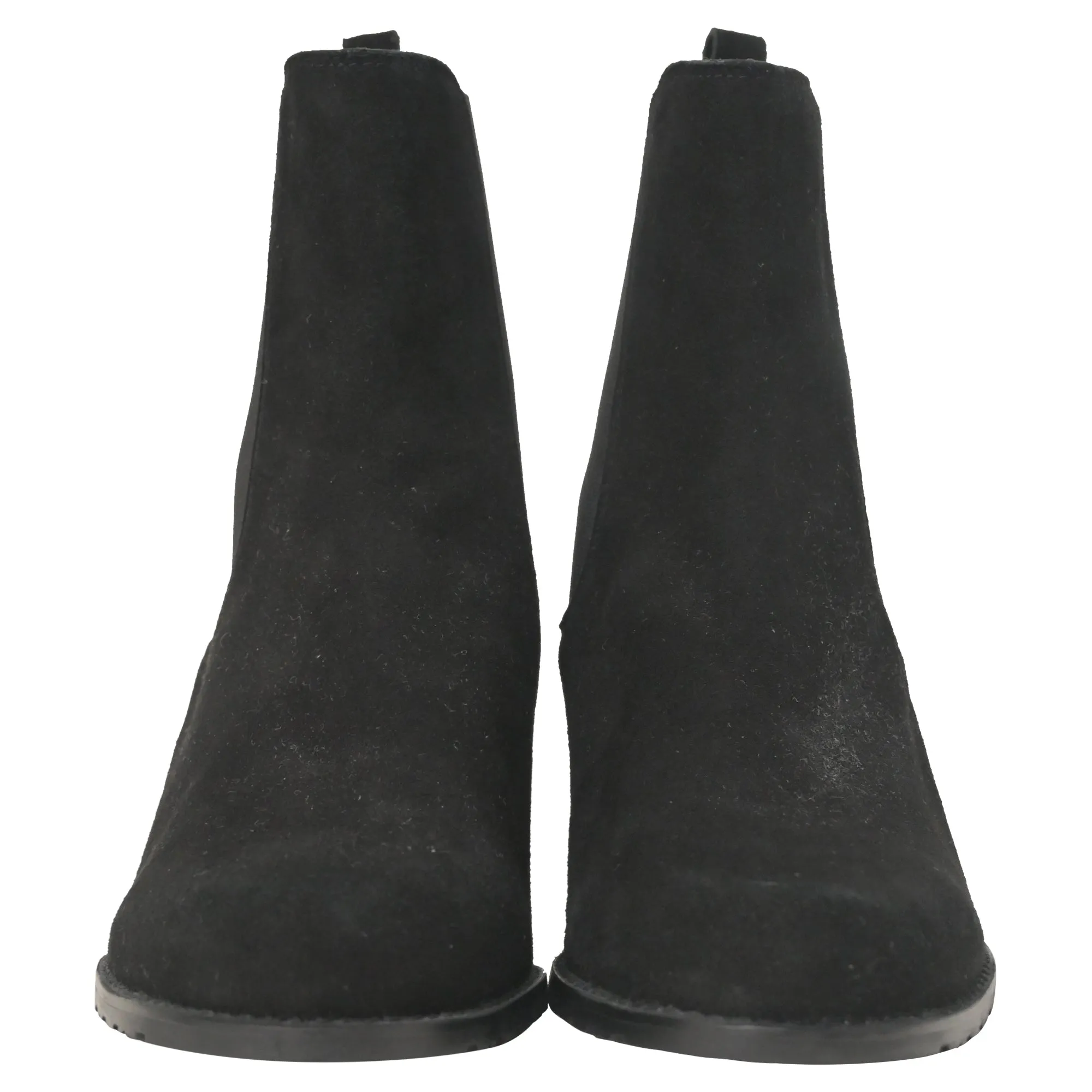 Stuart Weitzman Laine Chelsea Boots in Black Suede