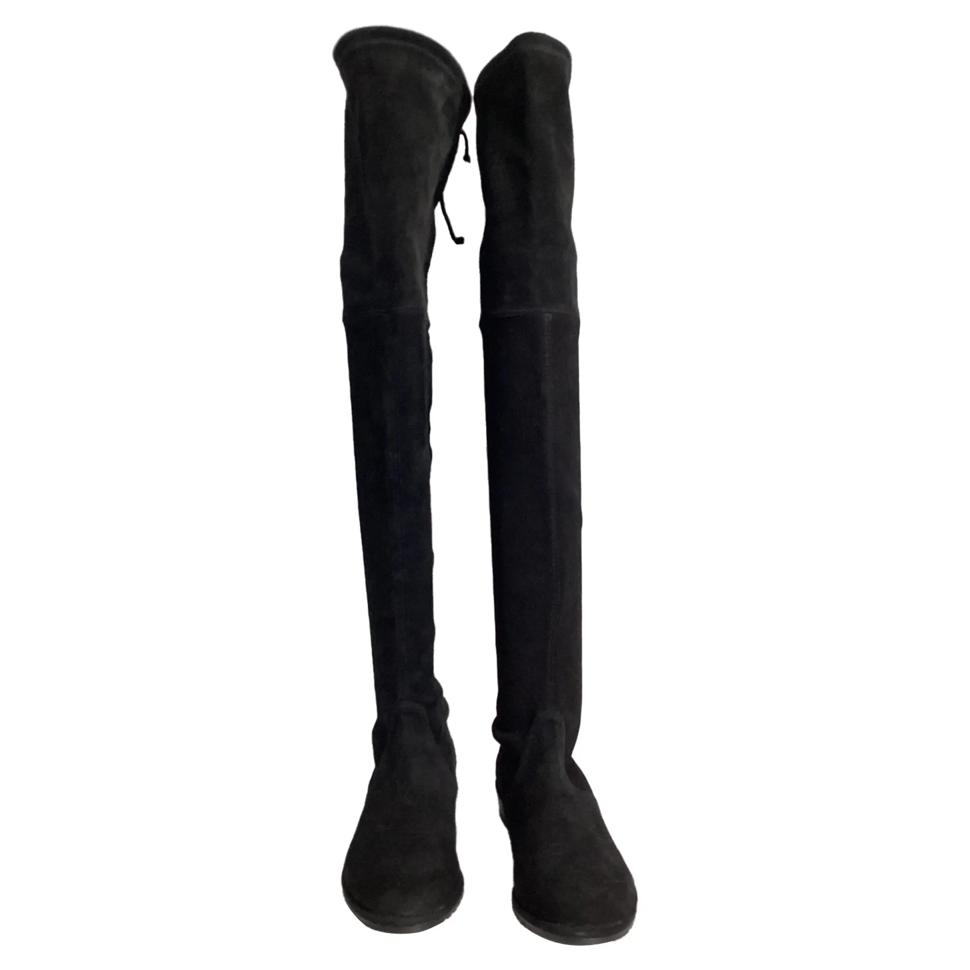 Stuart Weitzman Lowland Over-The-Knee Boots in Black Suede
