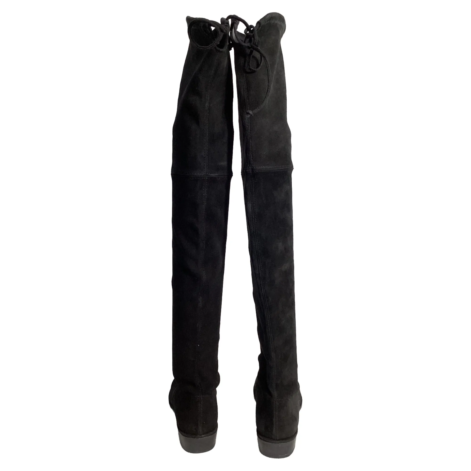 Stuart Weitzman Lowland Over-The-Knee Boots in Black Suede