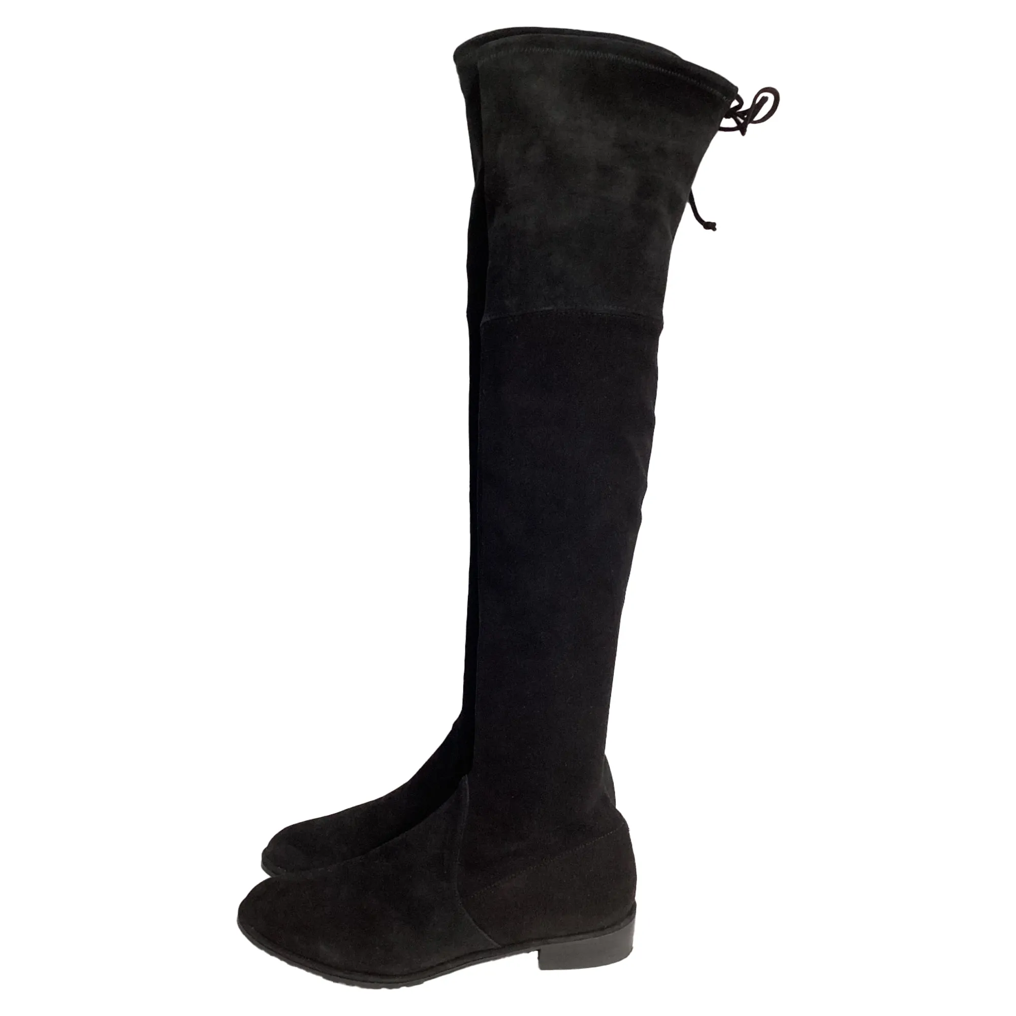 Stuart Weitzman Lowland Over-The-Knee Boots in Black Suede