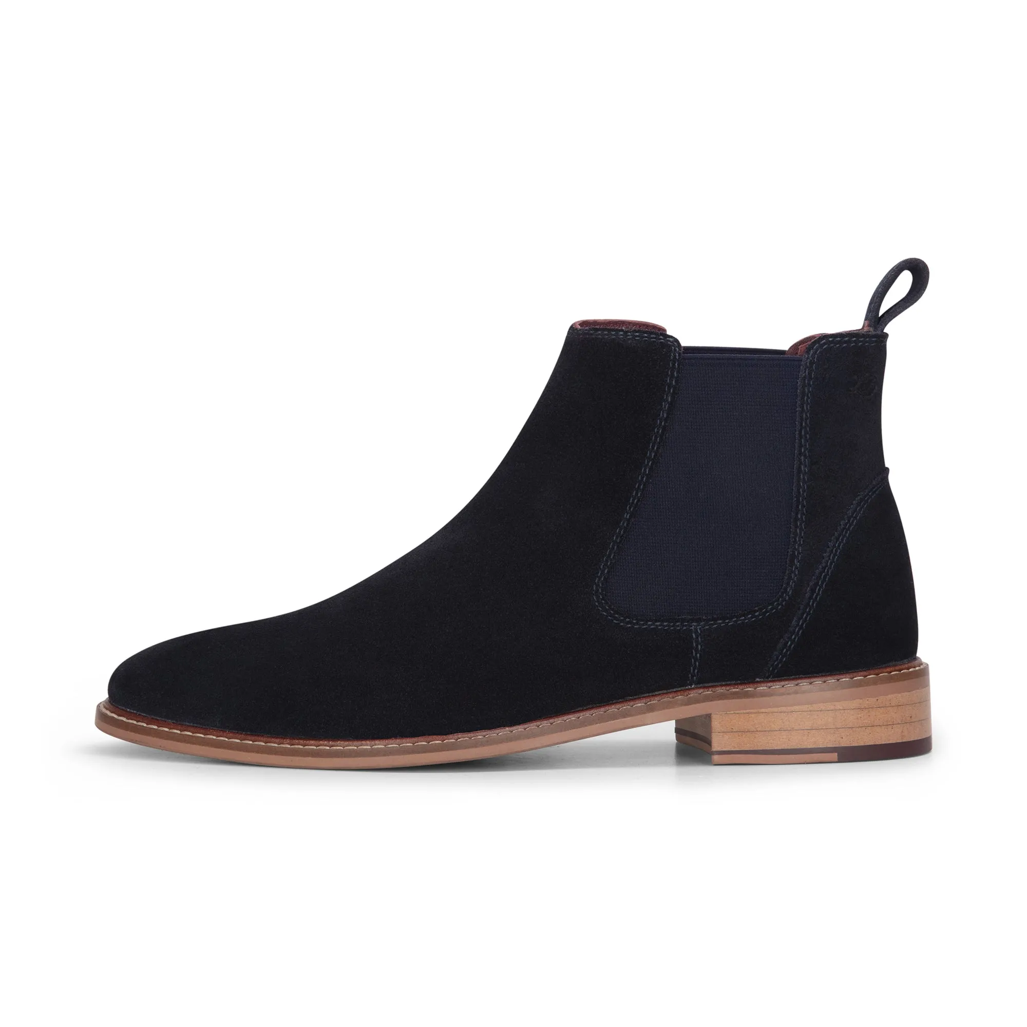 Suede Leather Slip On Chelsea Ankle Boots