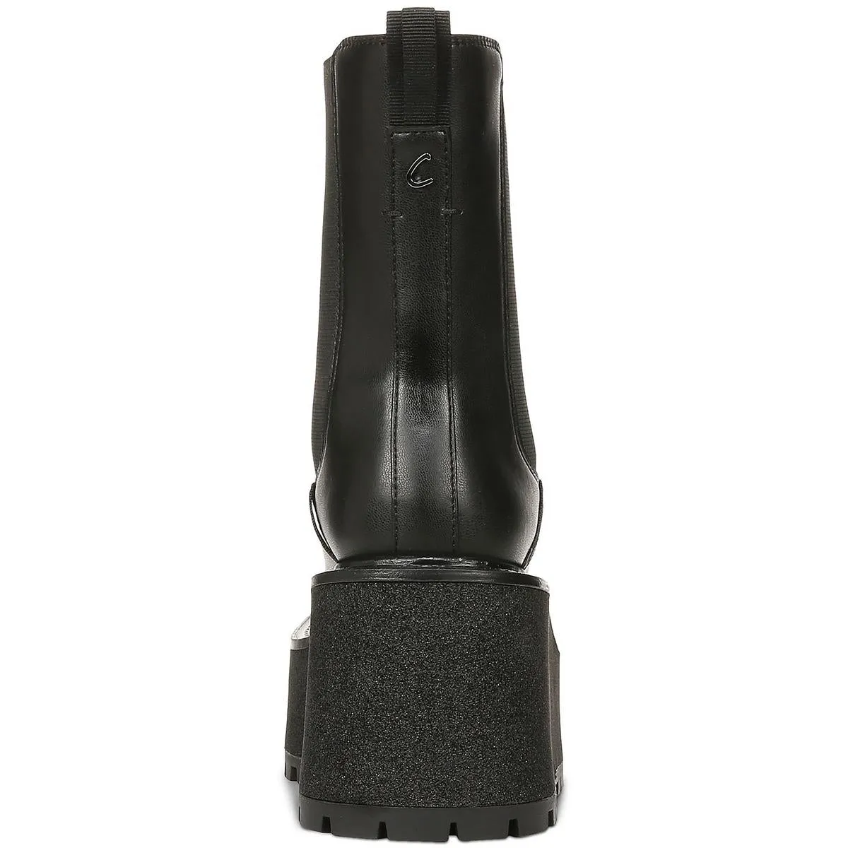 Susan Womens Faux Leather Chunky Chelsea Boots