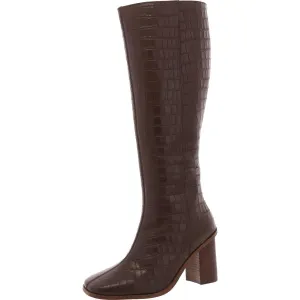 Tamori Womens Zipper Leather Knee-High Boots