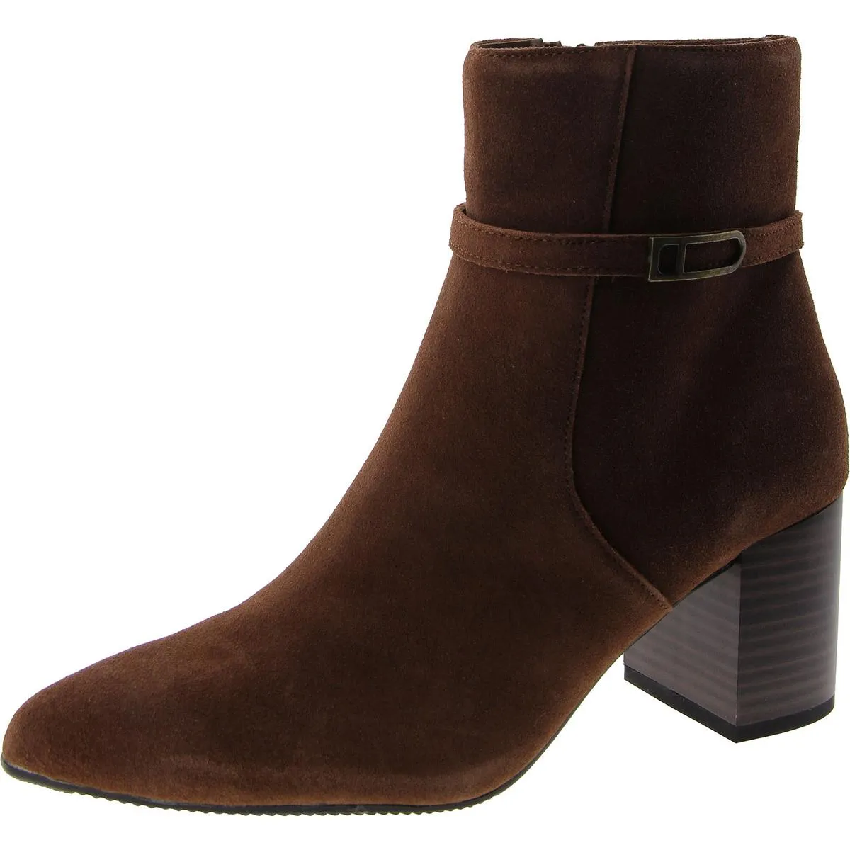 Tatum Womens Suede Block Heel Ankle Boots