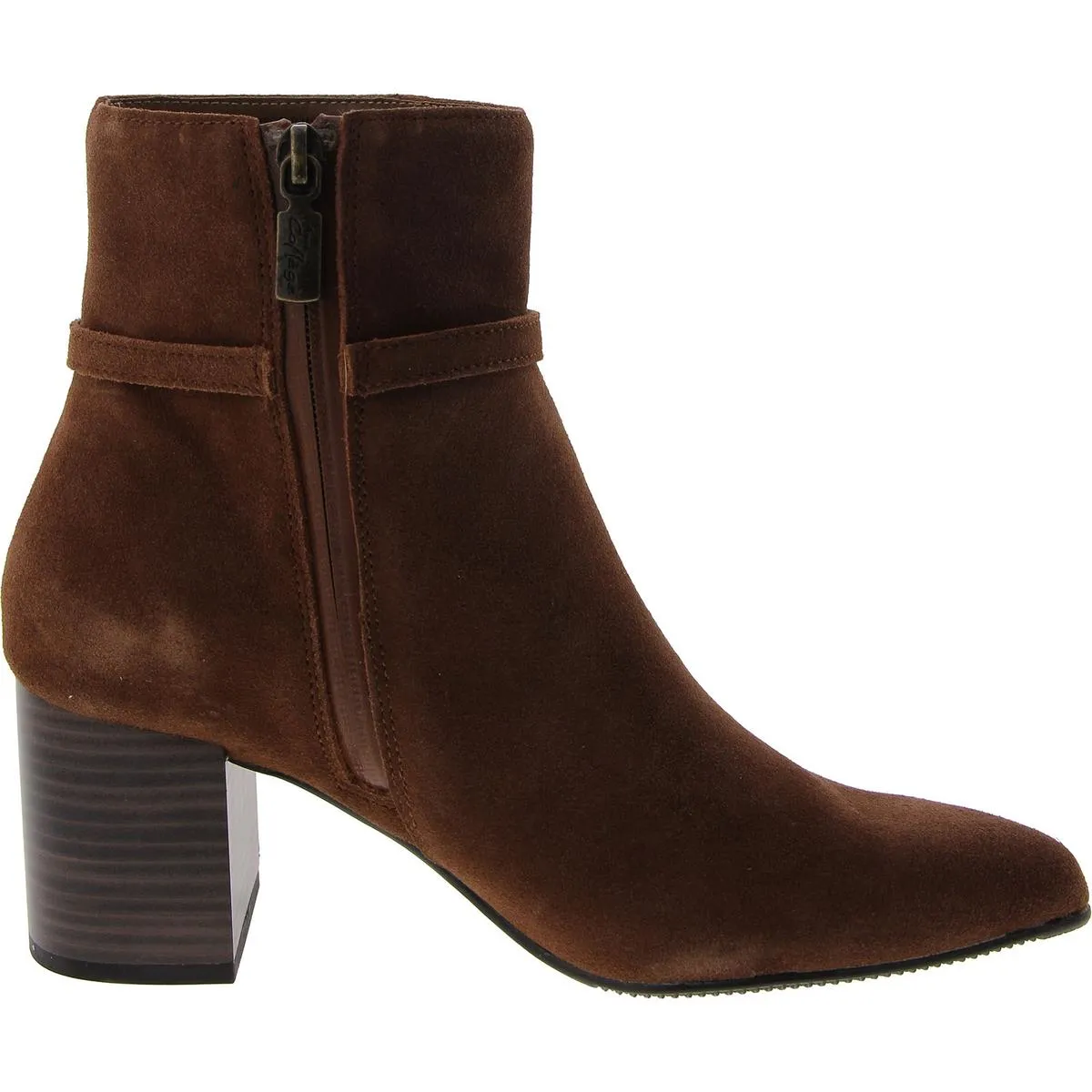 Tatum Womens Suede Block Heel Ankle Boots