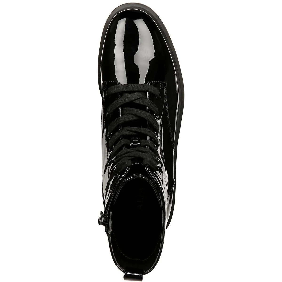 Terissa Womens Patent Combat & Lace-Up Boots