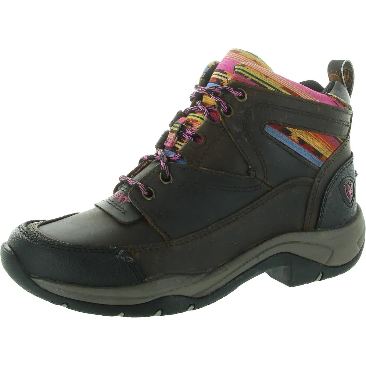 TERRAIN Womens Cushioned Footbed Leather Hiking Boots
