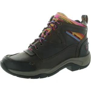 TERRAIN Womens Cushioned Footbed Leather Hiking Boots
