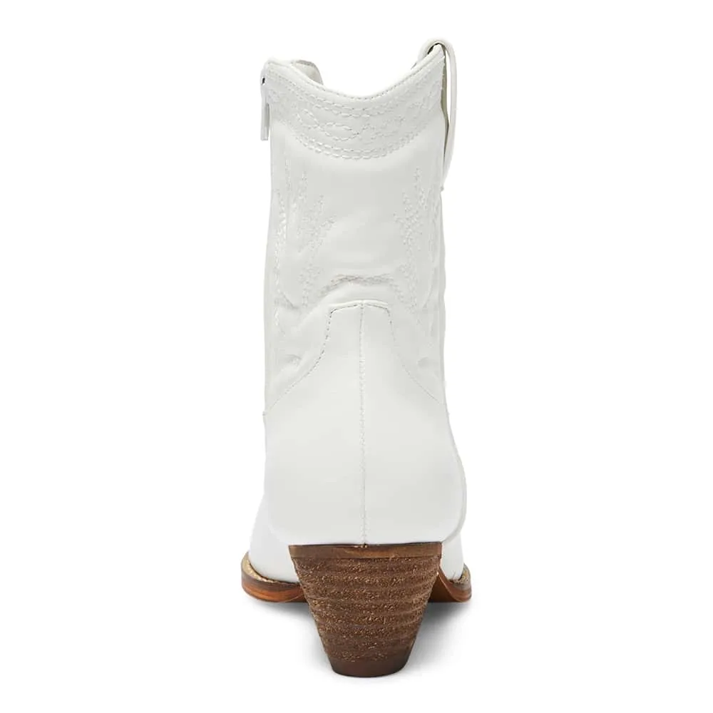 Texas Boot in White Smooth