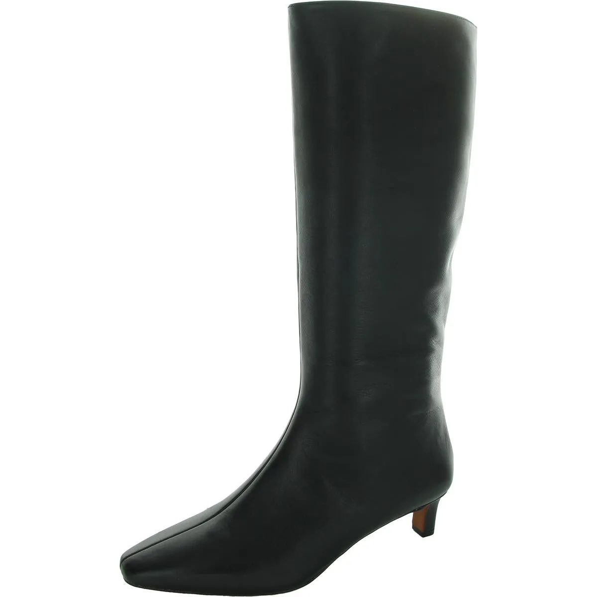 The Dimes Womens Covered Heel Leather Knee-High Boots