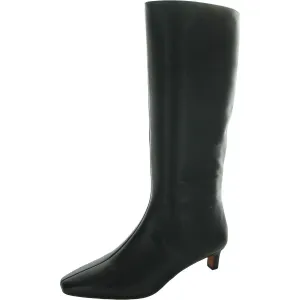 The Dimes Womens Covered Heel Leather Knee-High Boots