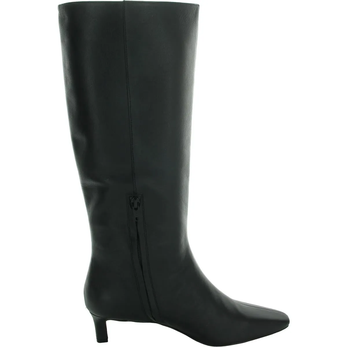 The Dimes Womens Covered Heel Leather Knee-High Boots