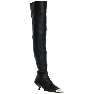 the Micro Heel OTK Boot Womens Toe Cap Manmade Thigh-High Boots