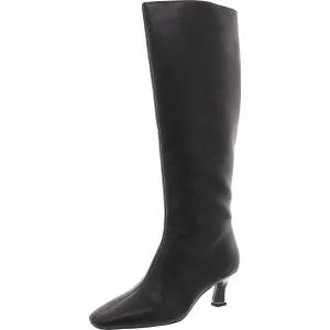 The Zaharrah Boot Womens Zipper Faux Leather Knee-High Boots
