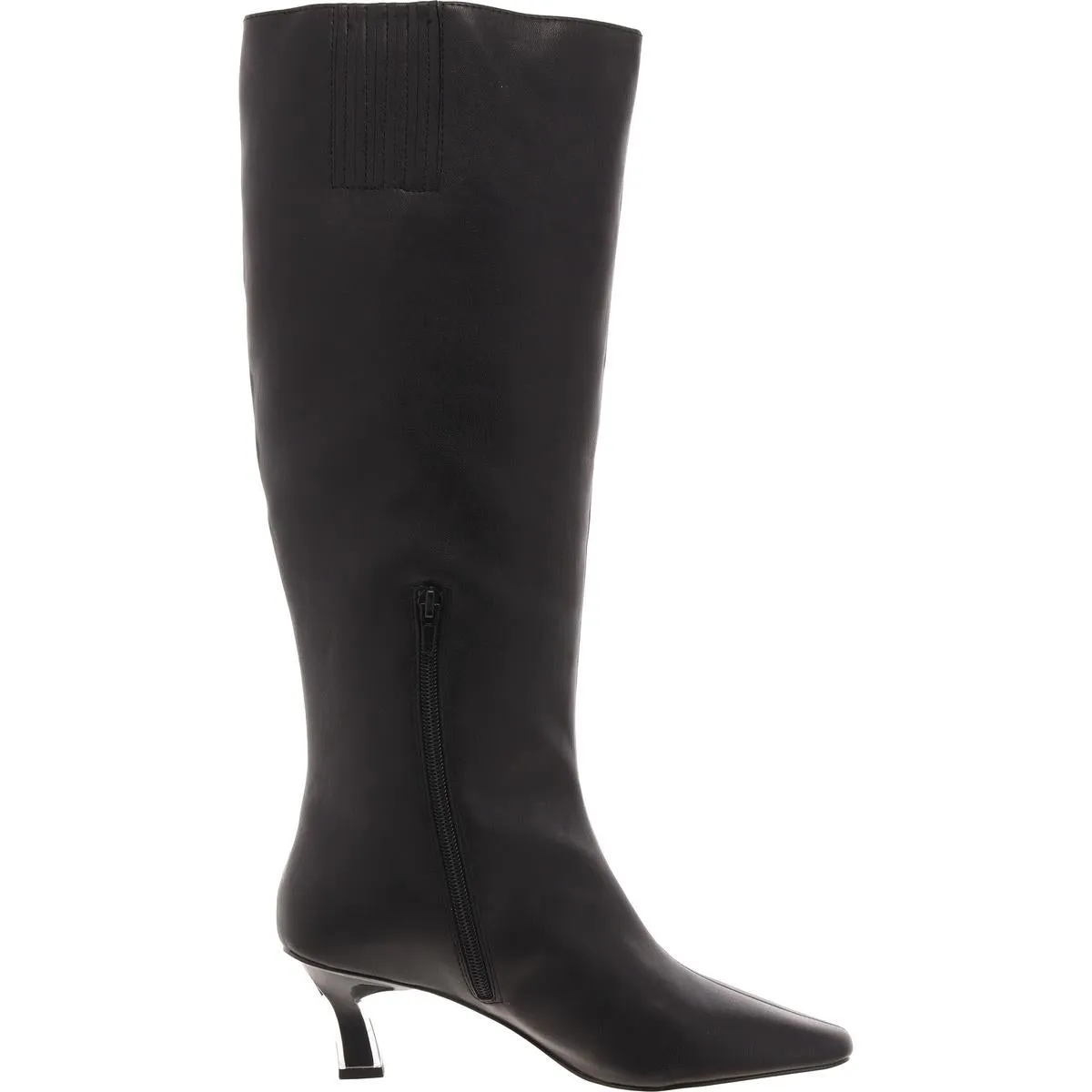 The Zaharrah Boot Womens Zipper Faux Leather Knee-High Boots