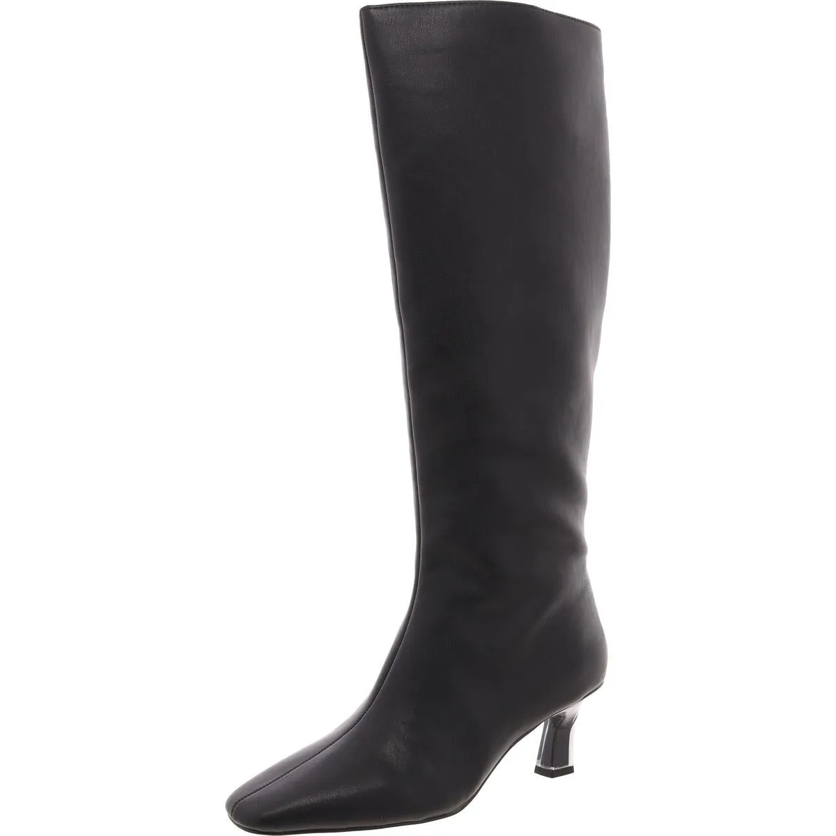 The Zaharrah Boot Womens Zipper Faux Leather Knee-High Boots