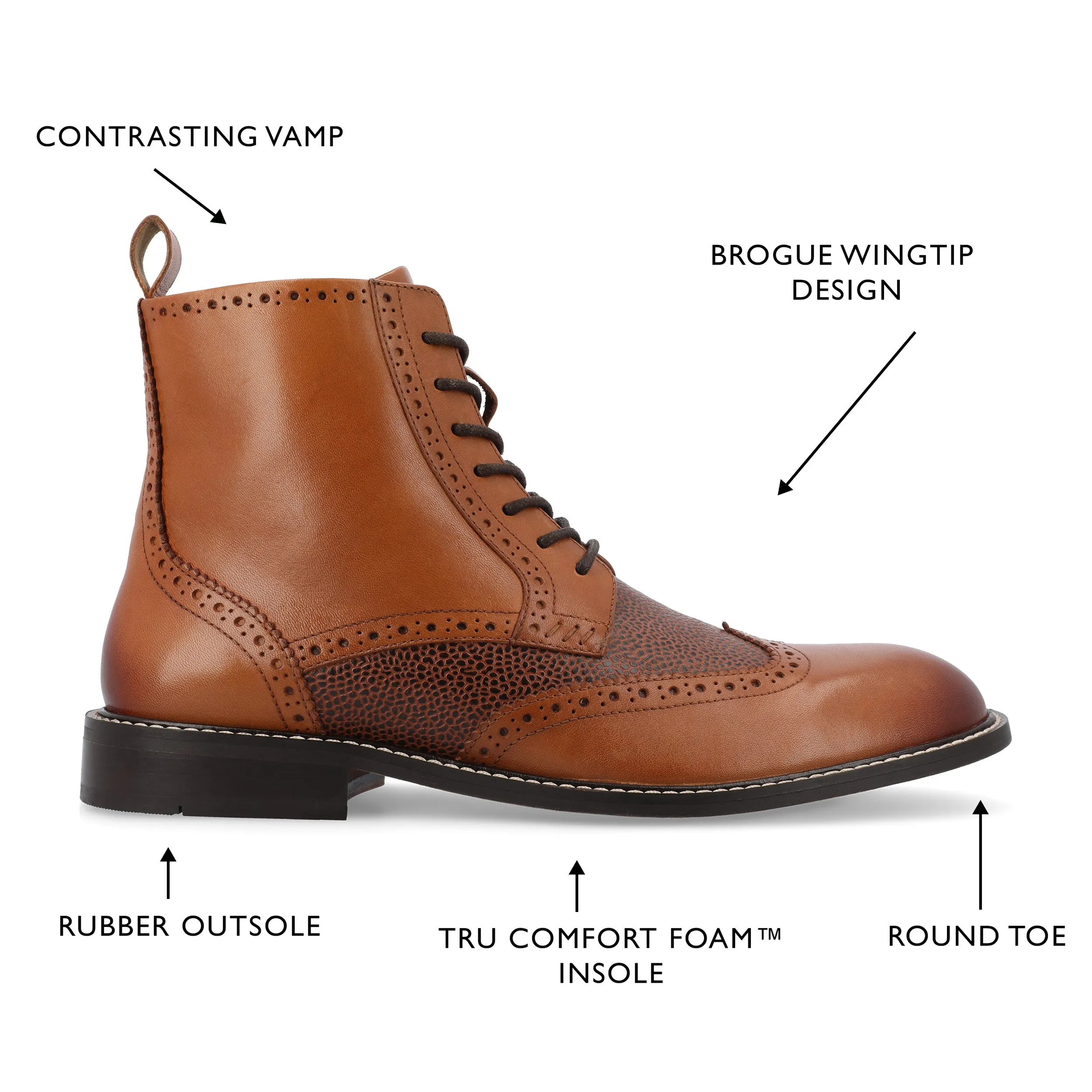 Thomas & Vine Legacy Wingtip Ankle Boot