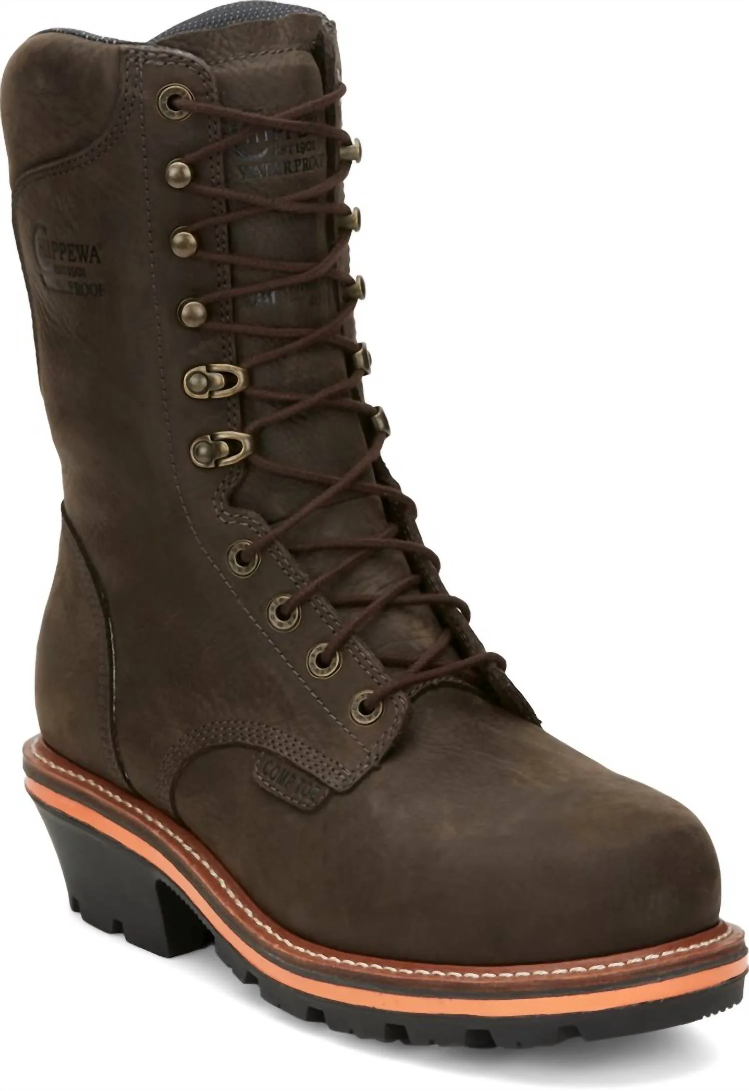 Thunderstruck 10" Waterproof Nano Comp Toe Insulated In Brunette
