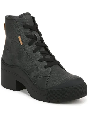 Time off Up Womens Lace-Up Side Zip Ankle Boots