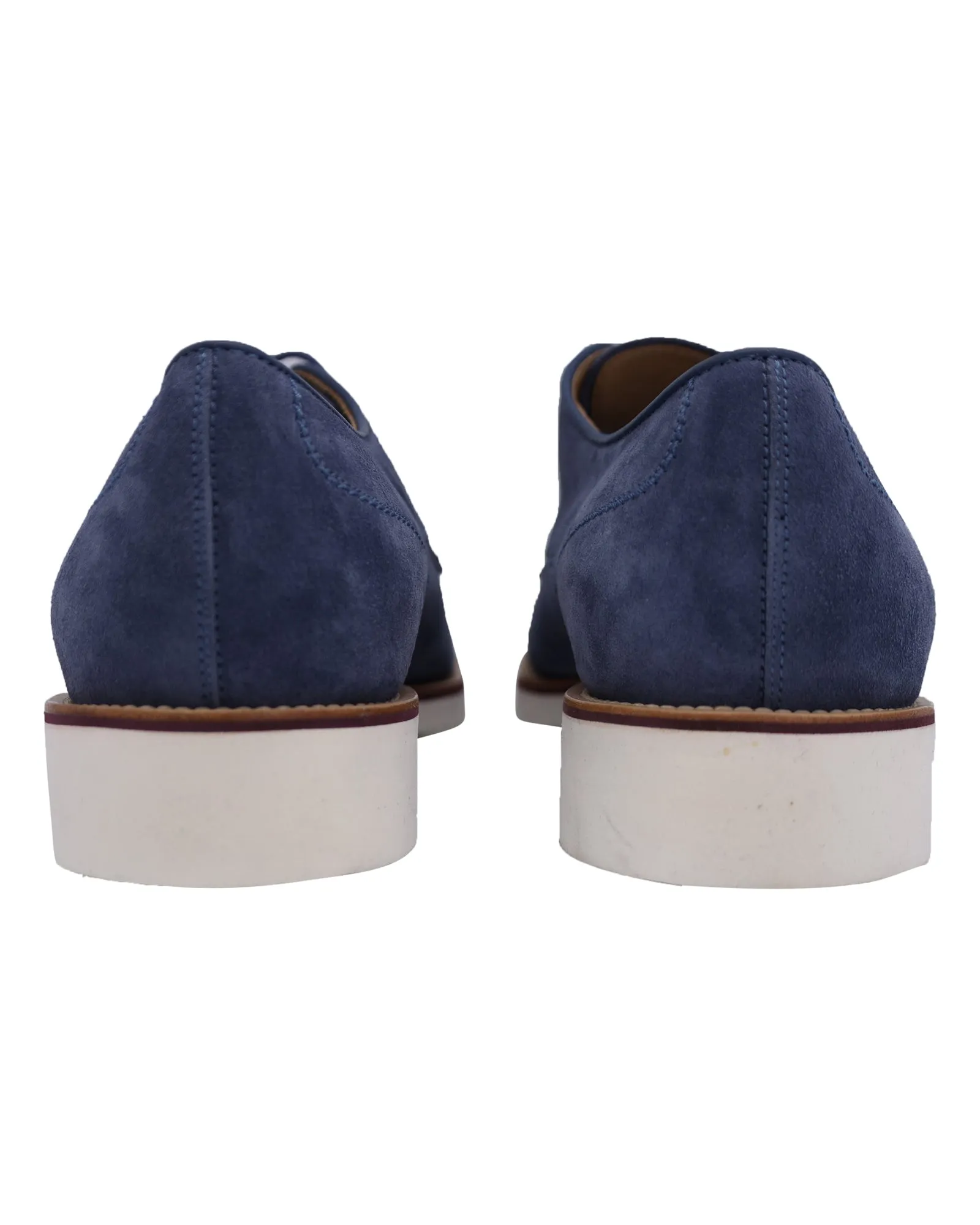 Tod's Lace Up Derby in Blue Suede