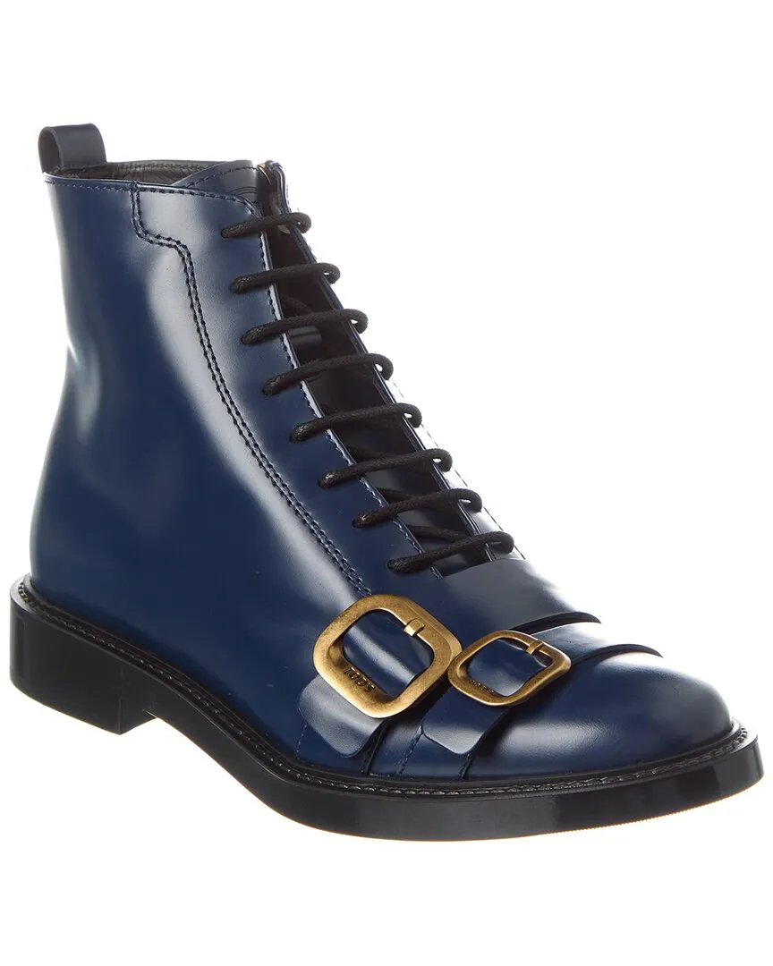 TODs Lace-Up Leather Boot