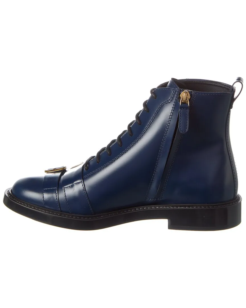 TODs Lace-Up Leather Boot