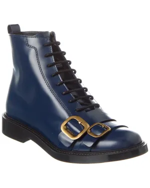 TODs Lace-Up Leather Boot