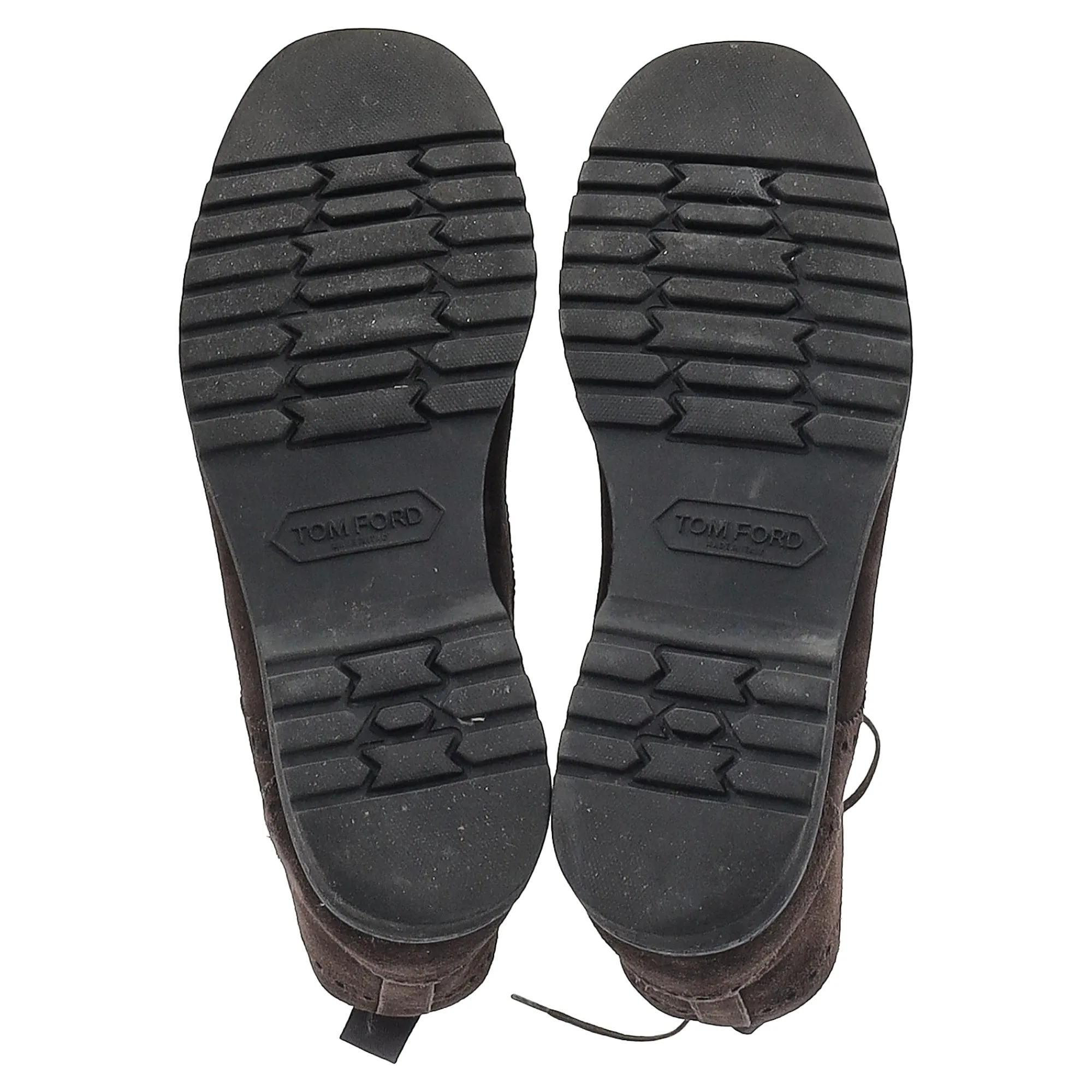 Tom Ford Laser Cut Lacer-Up Chukka Boots in Brown Suede
